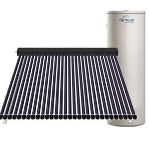 APRICUS 30 TUBE 315L SOLAR HOT WATER SYSTEM - GLASS LINED BOTTOM ELEMENT WITH ELECTRIC BOOSTER [AE-315-GL-BOT-30]