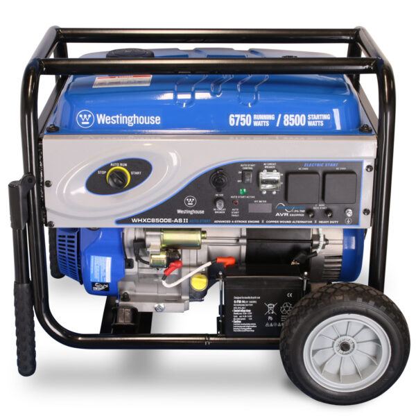 GENERATOR WESTINGHOUSE 2-WIRE REMOTE START - WHXC8500E-AS - 8500 START 6750 RUN WATTS, 13.1HR run time @50% output - 25L fuel tank - 2YR domestic warranty