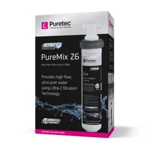 PURETEC PUREMIX Z6 HIGH FLOW INLINE UNDERSINK WATER FILTER SYSTEM 9.5 LITRES/MIN - ULTRAZ 0.1 MICRON PUREMIXZ6