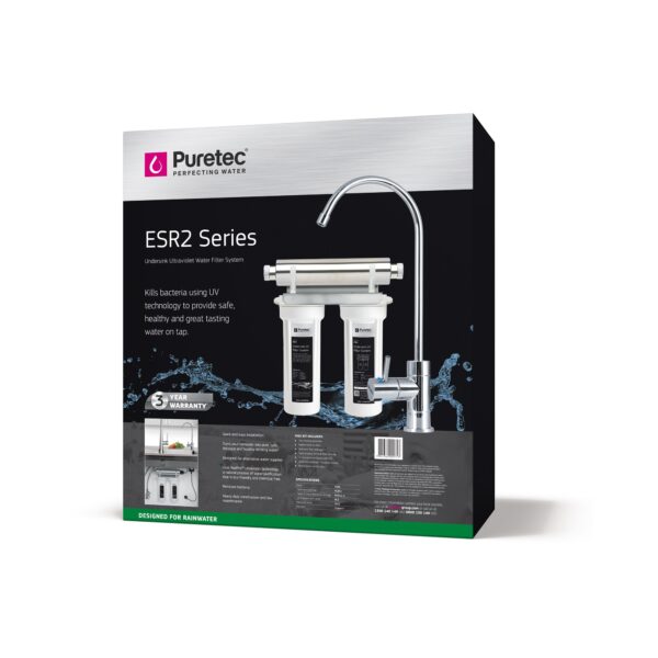 Puretec Ultra Violet Dual Under Sink System W/led Faucet Esr2