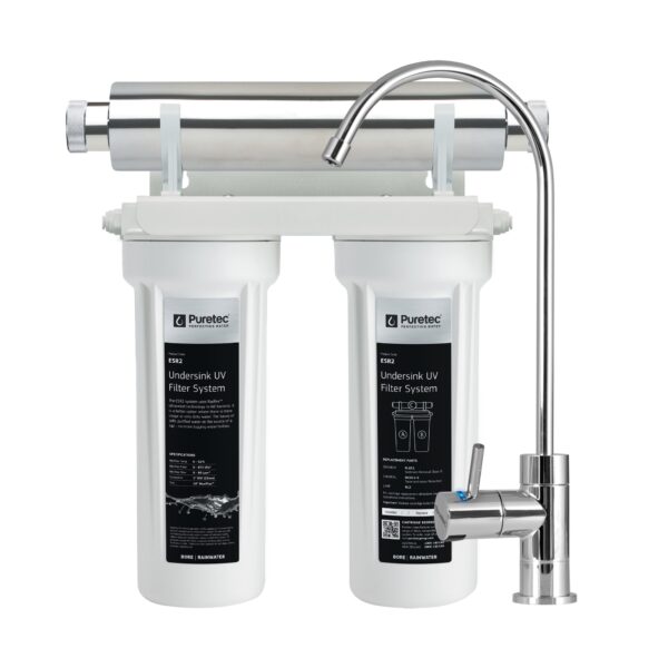 Puretec Ultra Violet Dual Under Sink System W/led Faucet Esr2