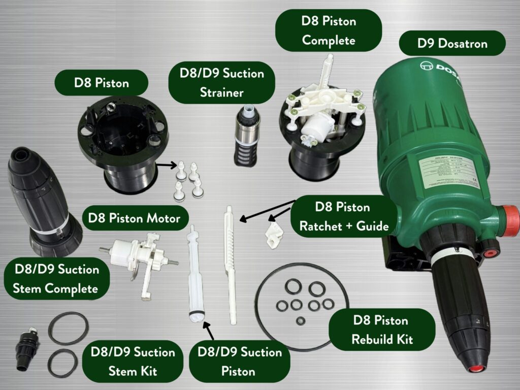 Dosatron Pump Repairs, Servicing & Spare Parts 2 Dosatron Spare Parts - North Coast Power and Water