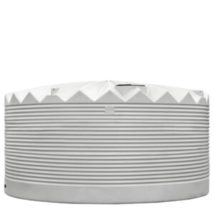 Rapidplas 22,500l Low Profile Round Tank Crown Force Corrugated Rtc22500lp - 3840d X 2140 Inlet X 22350 Height [col:surf Mist]